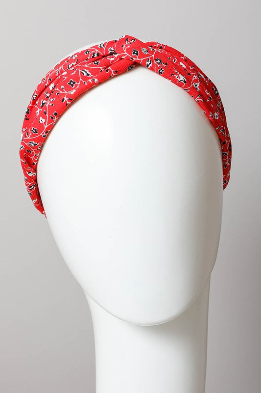 Load image into Gallery viewer, Floral Trailing Vine Twist Headwrap
