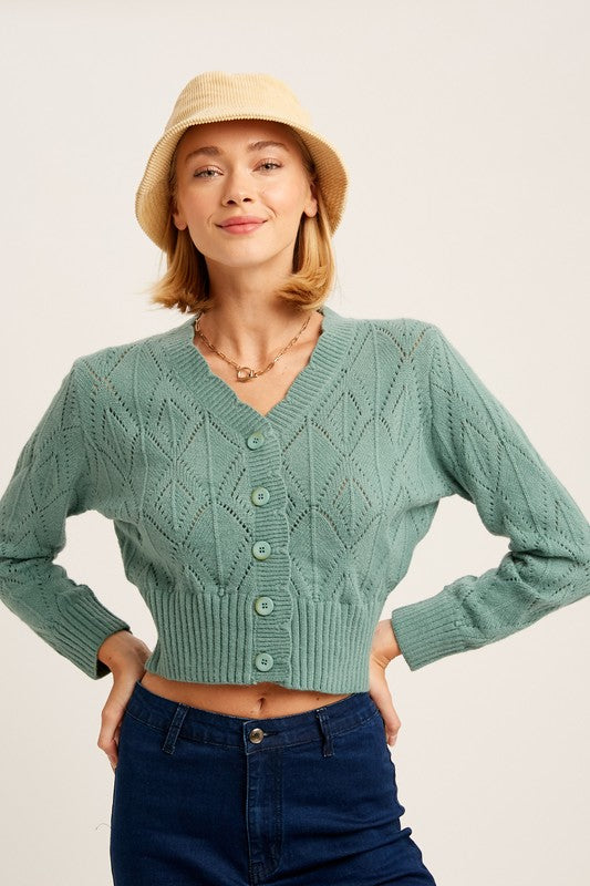 Lindsey Cropped Knit Cardigan