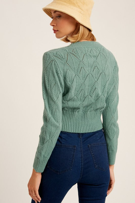 Lindsey Cropped Knit Cardigan