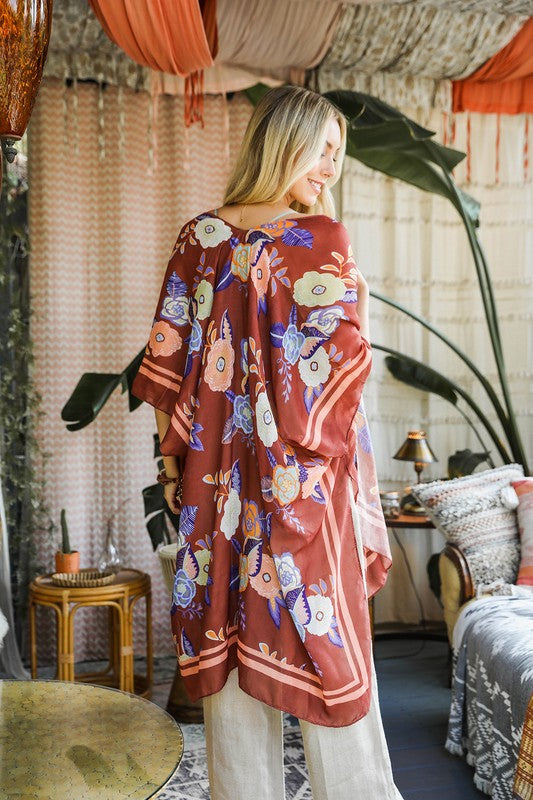Load image into Gallery viewer, Wallflower Bloom Kimono w/ Tassels
