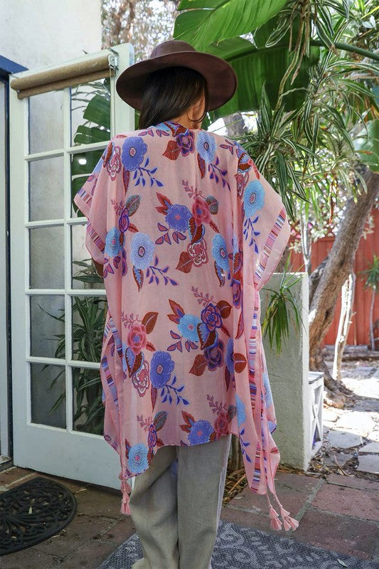 Load image into Gallery viewer, Wallflower Bloom Kimono w/ Tassels
