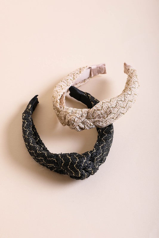 Larex Basketwoven Top Knot Headband