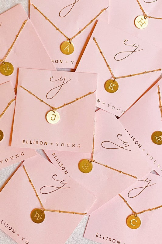 Ellison and Young Singular Charm Initial Necklace