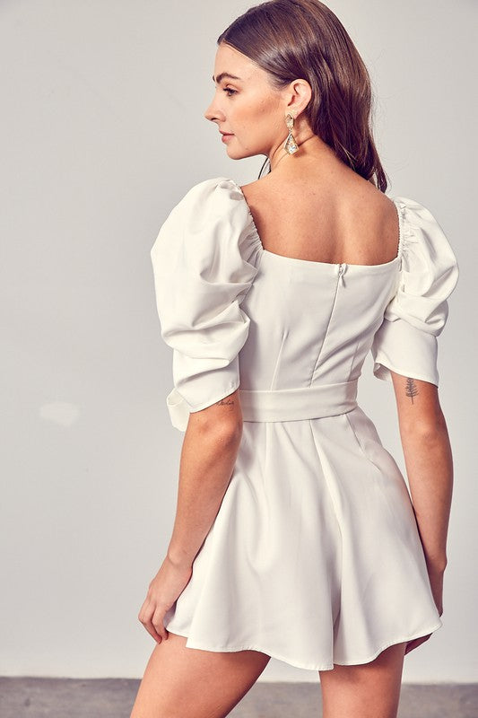Sage Wrap Front Romper