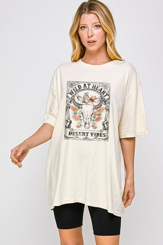 Wild at Heart Oversized Graphic Tee