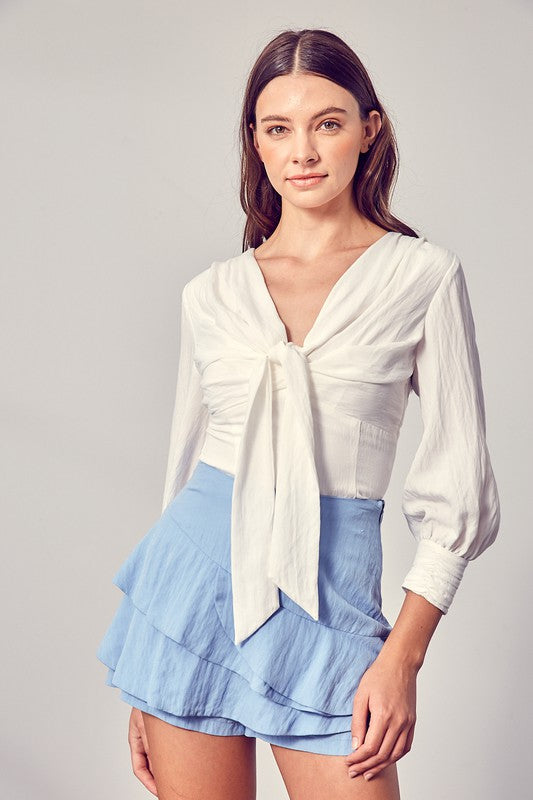 Blake Front Tie Top