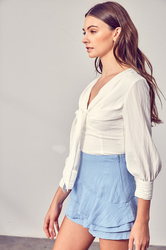 Blake Front Tie Top