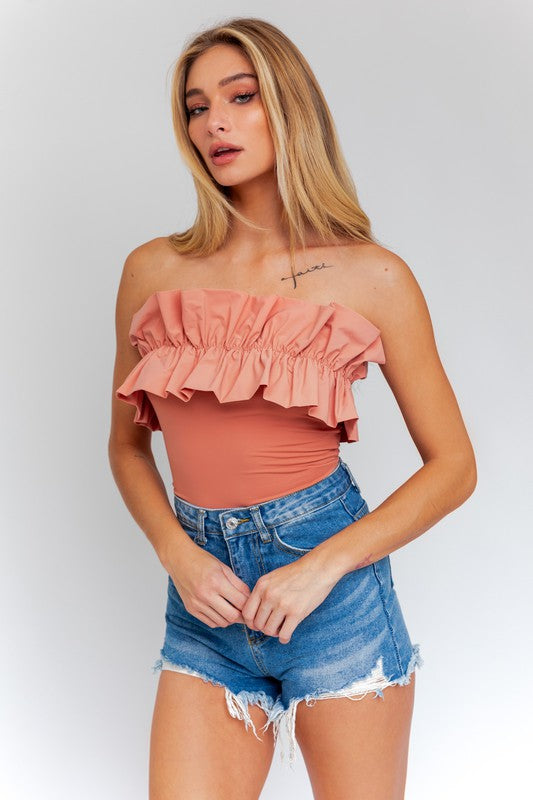 Ruffle Top Bodysuit