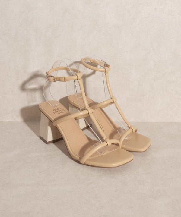 Sofia Wooden Heel Sandals