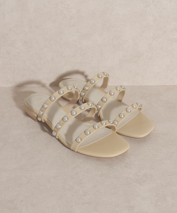 Valerie Pearl Flat Sandals