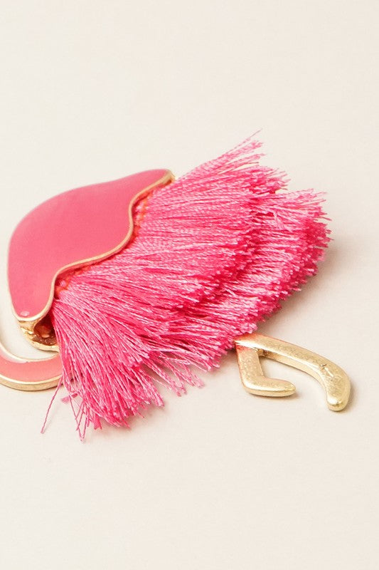 Load image into Gallery viewer, Flamingo Charm Keychain
