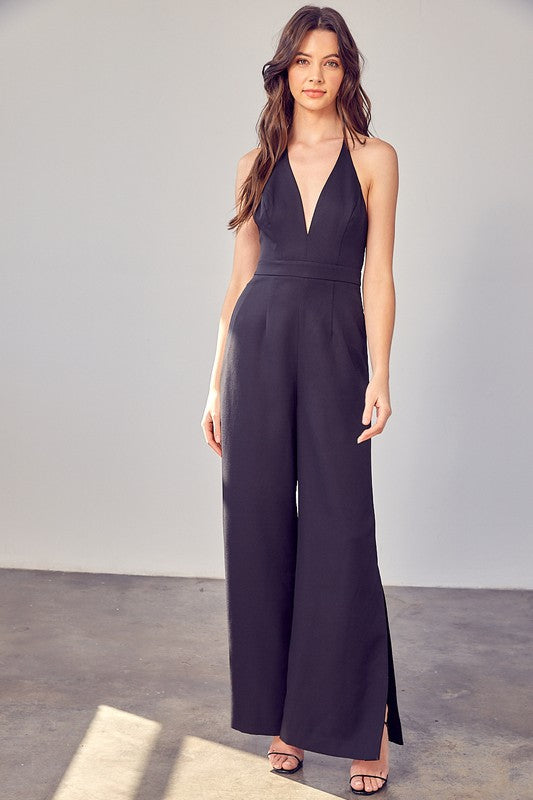 
                      
                        Devin V Neck Wide Leg Jumpsuit
                      
                    