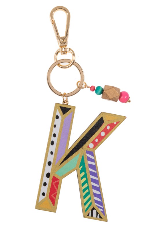 Patterned Letter Keychains