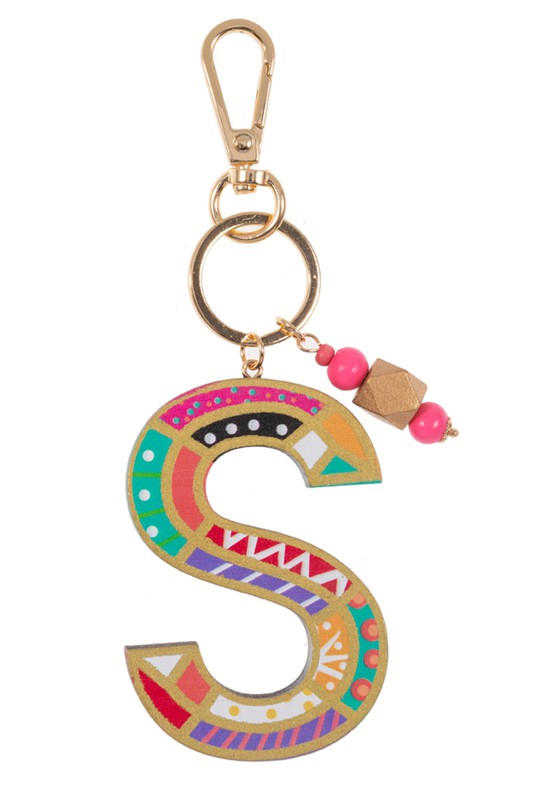 Patterned Letter Keychains