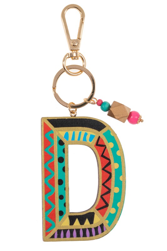 Patterned Letter Keychains