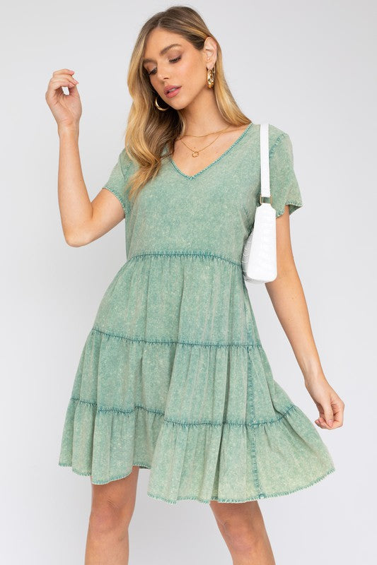 Sarah Washed Babydoll Dress