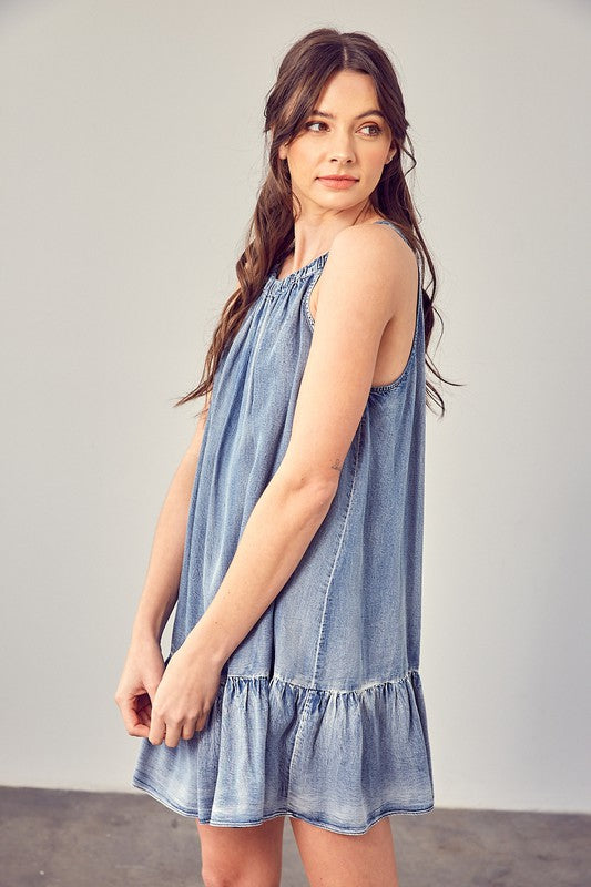 Chloe Washed Denim Dress