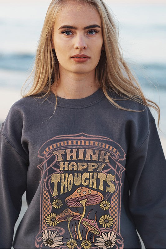 Load image into Gallery viewer, Think Happy Thoughts Graphic Pullover
