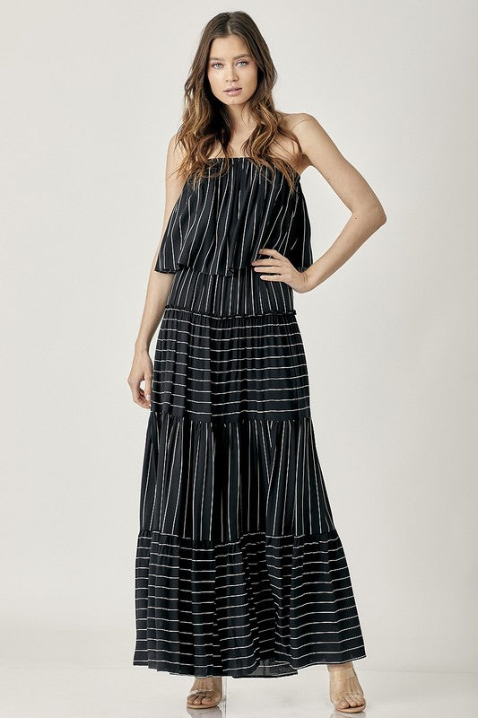 Missy Mini-Stipe Maxi Dress