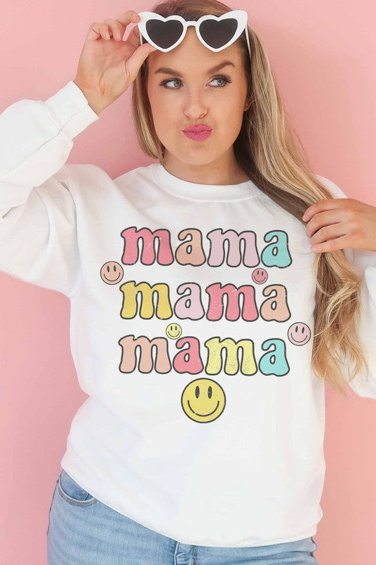 Smiley Mama Graphic Pullover