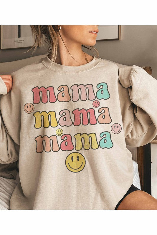 Smiley Mama Graphic Pullover
