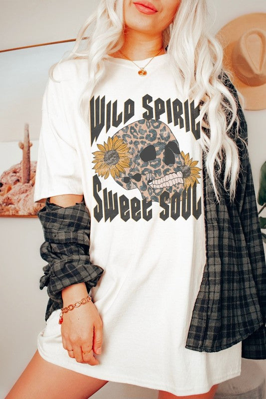 Wild Spirit Sweet Soul Oversized Graphic Tee