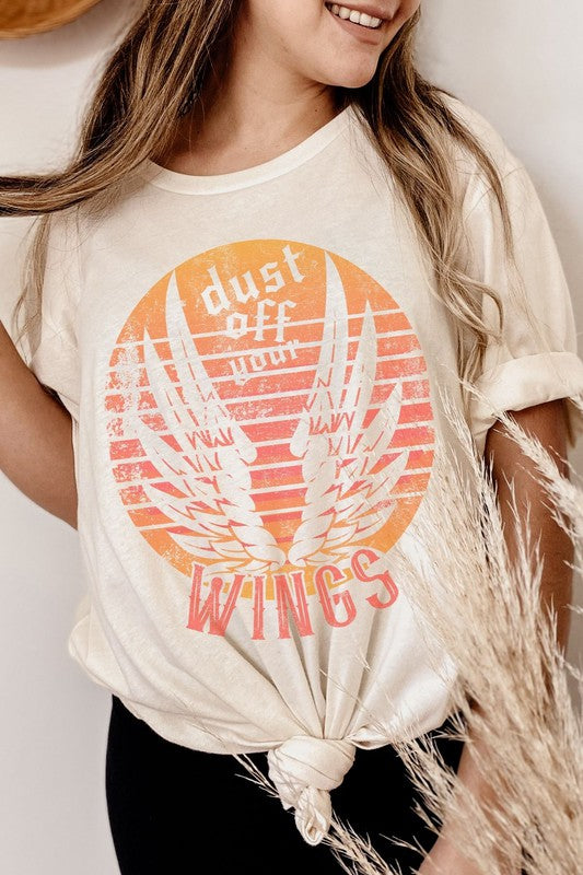 Dust Off Your Wings Oversized Graphic Tee