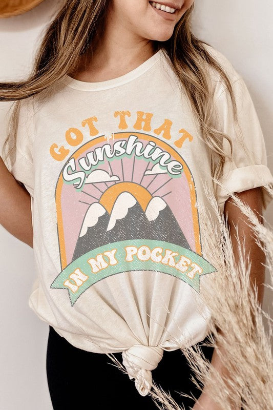 Sunshine in My Pocket Oversized Graphic Tee