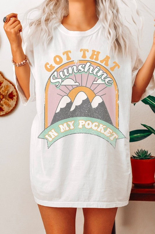 Sunshine in My Pocket Oversized Graphic Tee