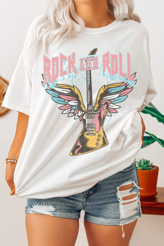Rock n Roll Oversized Graphic Tee