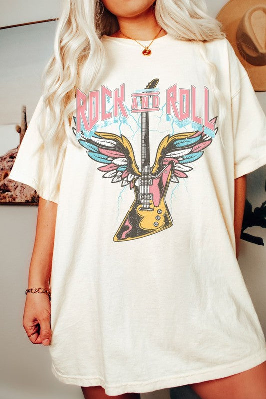 Rock n Roll Oversized Graphic Tee