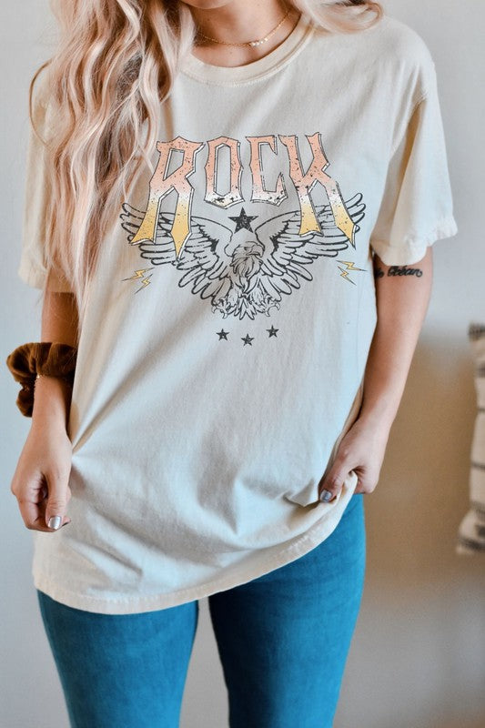 Rock Eagle Oversized Graphic Tee