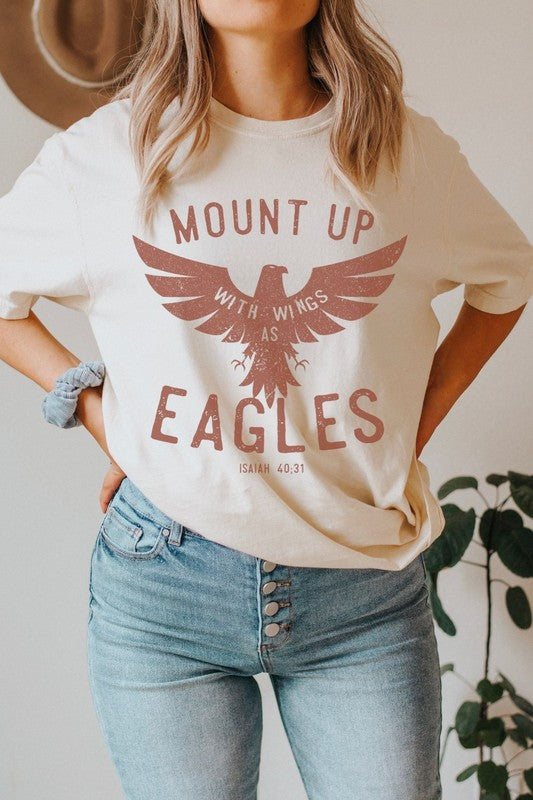 Mount Up With Wings Oversized Graphic Tee