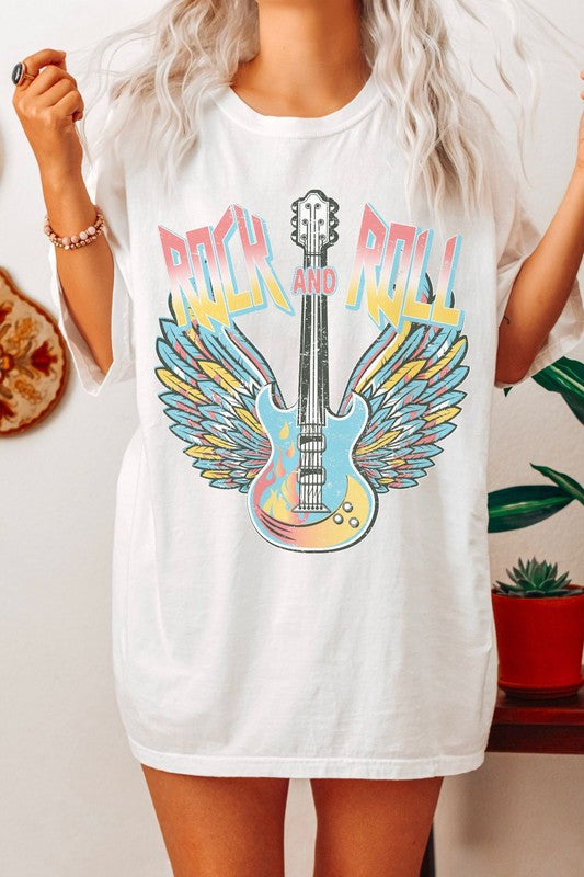 Rock and Roll Oversized Graphic Tee