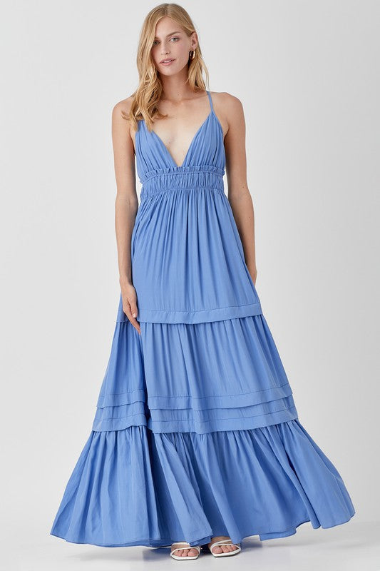 Blaire Shirred Maxi Dress