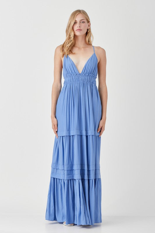 Blaire Shirred Maxi Dress