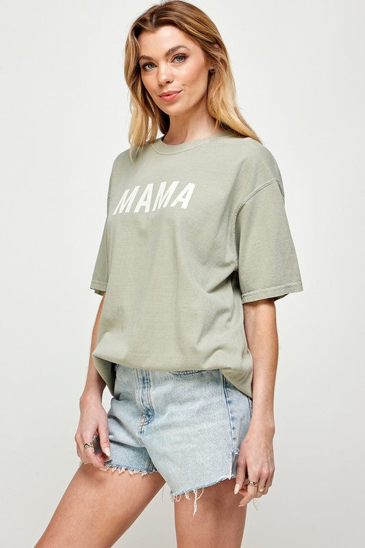 Mama Needs More Oversized Graphic Tee in Grey
