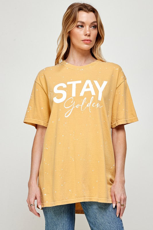 Stay Gold Oversized Graphic Tee