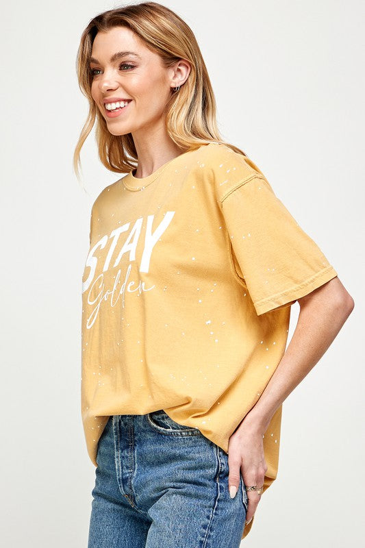 Load image into Gallery viewer, Stay Gold Oversized Graphic Tee
