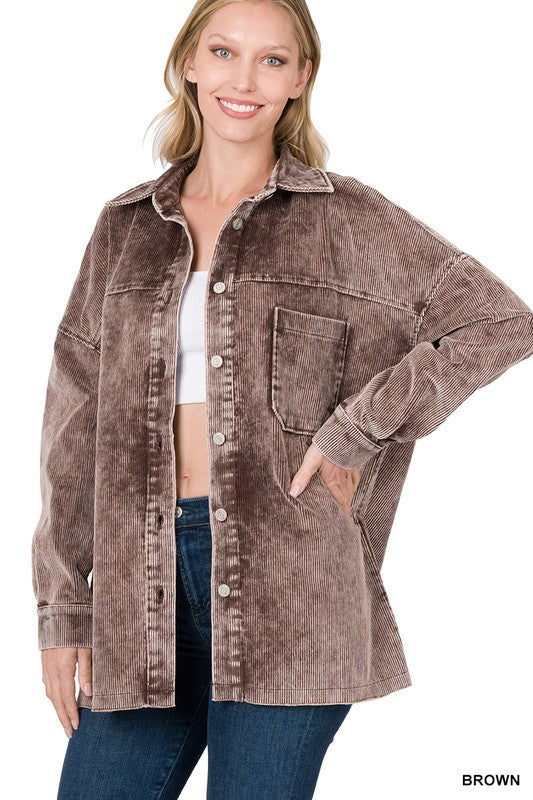Vanessa Vintage Oversized Corduroy Jacket