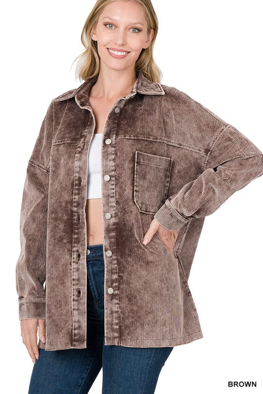 Load image into Gallery viewer, Vanessa Vintage Oversized Corduroy Jacket
