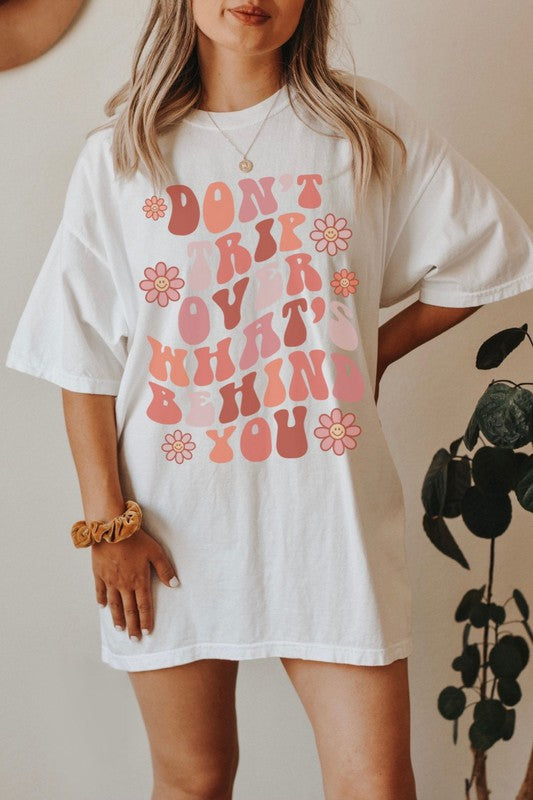 Don't Trip Retro Oversized Graphic Tee