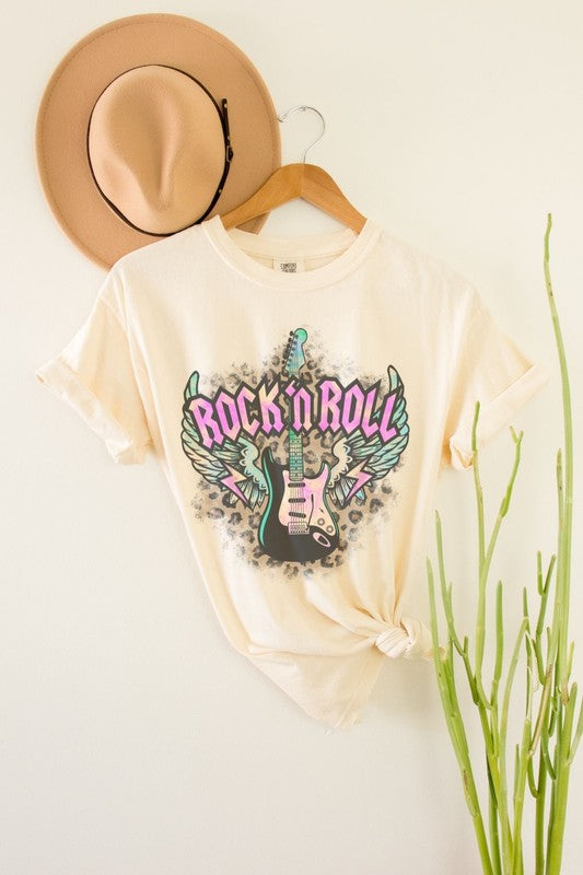 Rock n Roll Leopard Oversized Graphic Tee