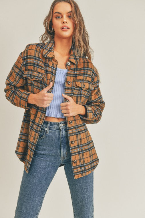 Chrissy Plaid Flannel Shacket