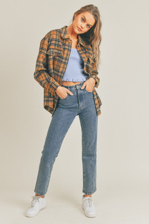 Chrissy Plaid Flannel Shacket