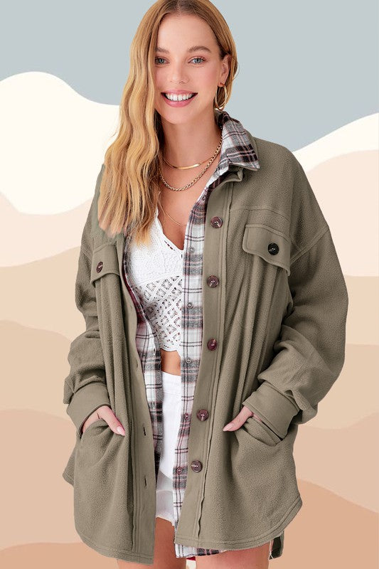 Load image into Gallery viewer, Sunset Fleece Shacket
