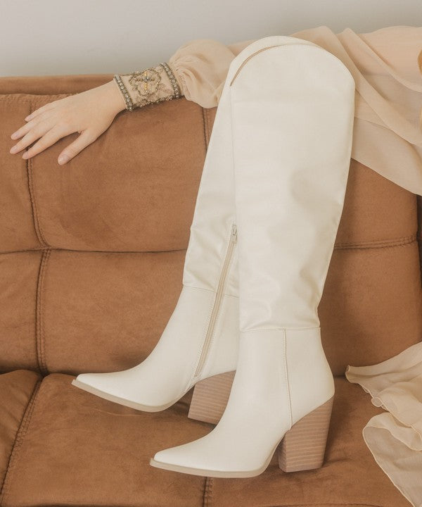 Claire Knee High Western Boots