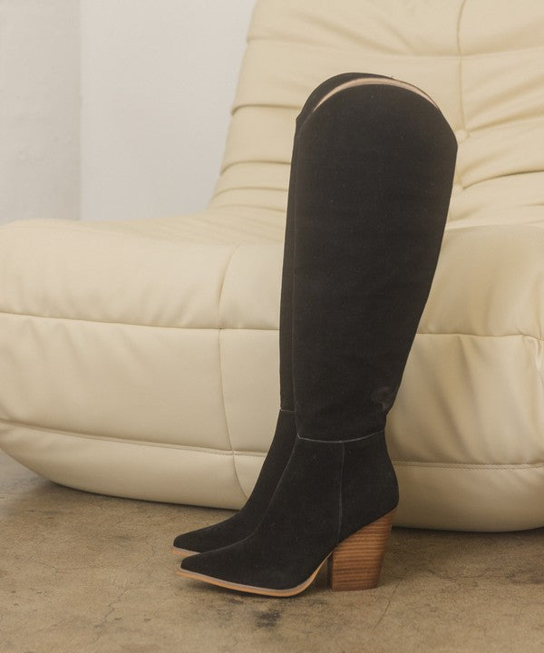 Claire Knee High Western Boots