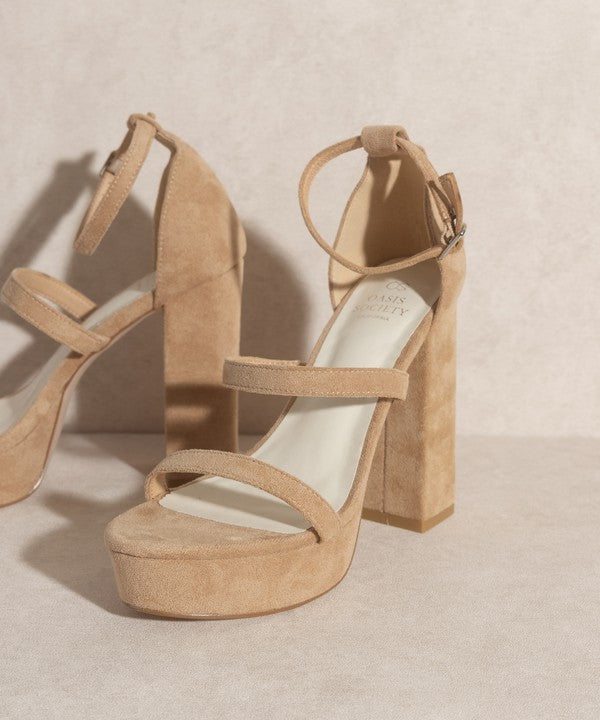 
                      
                        Raelynn  Suede Platform Heels
                      
                    