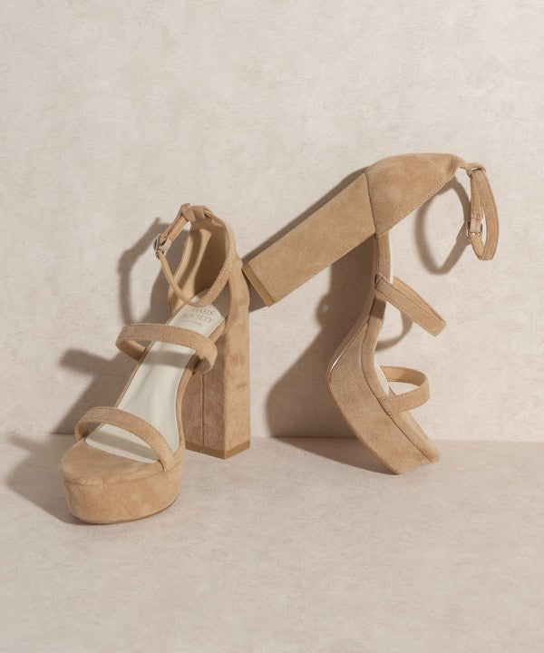 
                      
                        Raelynn  Suede Platform Heels
                      
                    